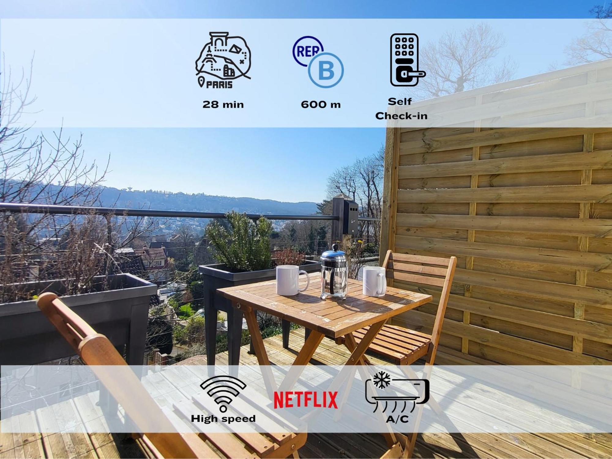 Le Bellevue - Beaux Appartements Avec Vue Splendide Palaiseau Eksteriør billede